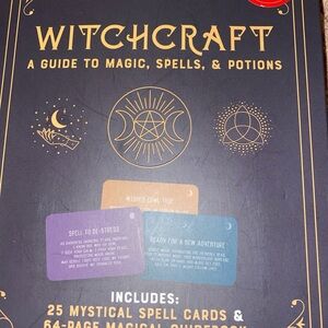 Witchcraft Guide with Mystical Spell Cards